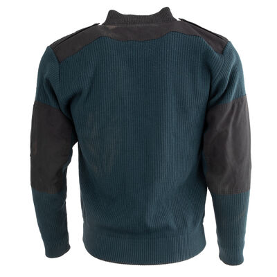 Dutch Commando Wool Sweater Emerald Blue Full Zip | #2 Condition | Extra Small, , large